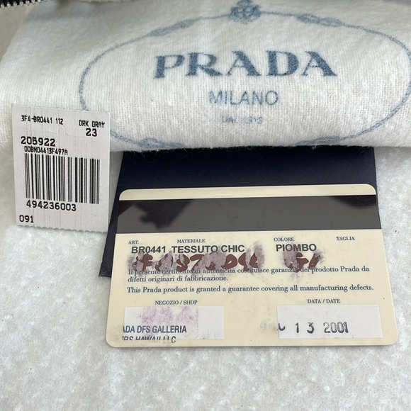 PRADA BR0441 Tessuto Chic Gray XLarge Organizer Wallet and Original COA Card - Picture 3 of 16
